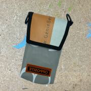 Handytasche - Gebrauchtplane orange-grau